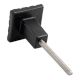 Black Hammered Square Metal Knobs